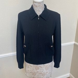 St. John Caviar | Black Zip Jacket Sz.S